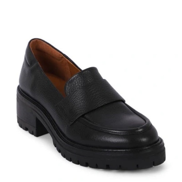 gentle souls Shoes - Gentle Souls Brenda Leather Chunky Platform Loafers Black Size 8